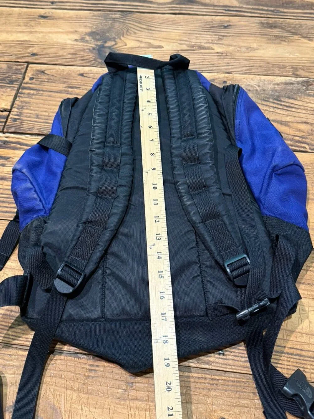 North Face Wasatch Backpack Purple Blue Hiking School Travel Bag VINTAGE 90s Y2K